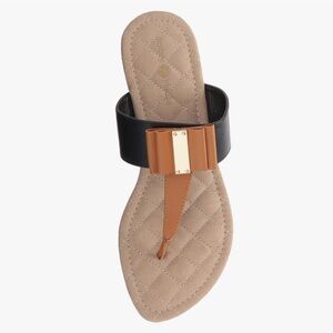 Lindsay Phillips Vivian Black and Tan Sandals